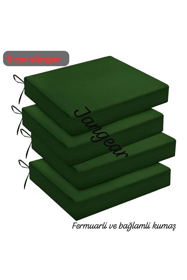 sandalye minder 5cm kalınlık 4adet lüx[KESINIKLE ÇÖKMEZ SÜNGER]fermuarlı kumaş ayrı yıkanabilir40CM - 1