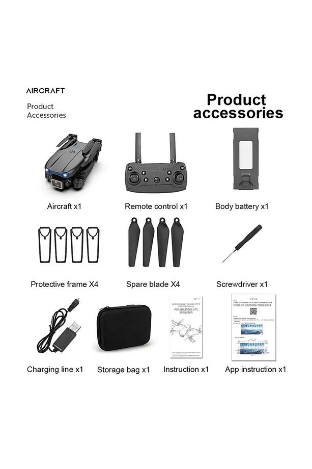 2024 E99 Pro RC Drone 4K HD Kamera Katlanabilir WIFI FPV Yüksek  Siyah kumandalı geniş açı - 3