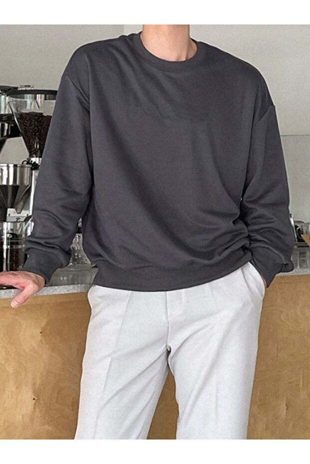 سويت شيرت مدمج برقبة دائرية - 3 خيوط مرتفعة - 2