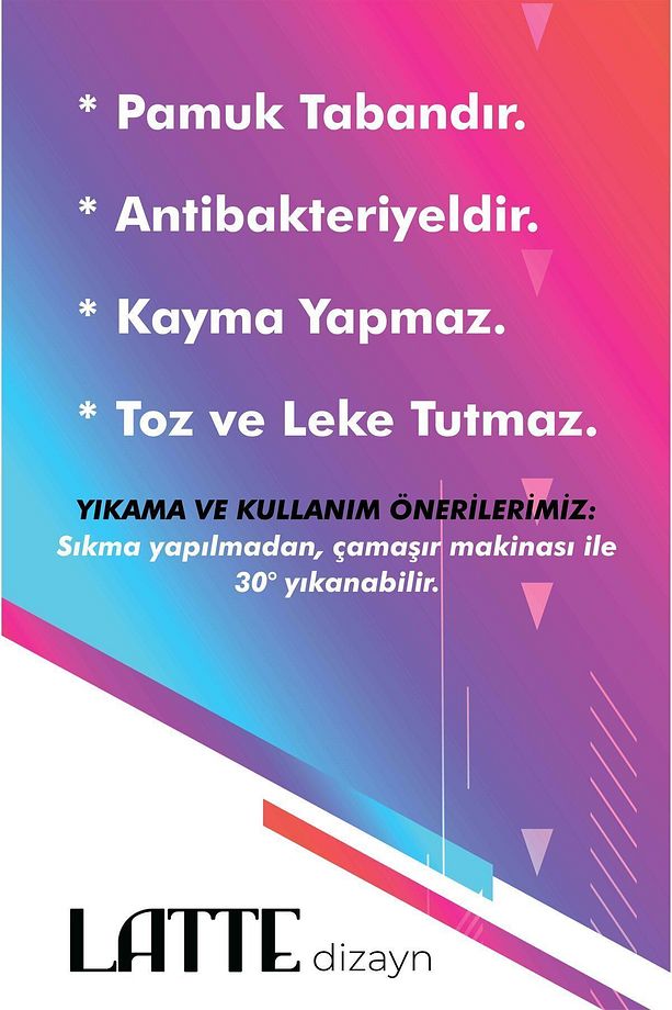 Laslva Iskandinav Yıkanabilir Kaymaz Pamuk Taban Kadife Salon, Mutfak Halısı, Yolluk, Kilim - 8