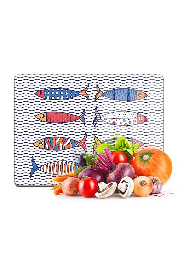 Glass Cutting Board and Presentation Plate Marine Sardini 20X30Cm