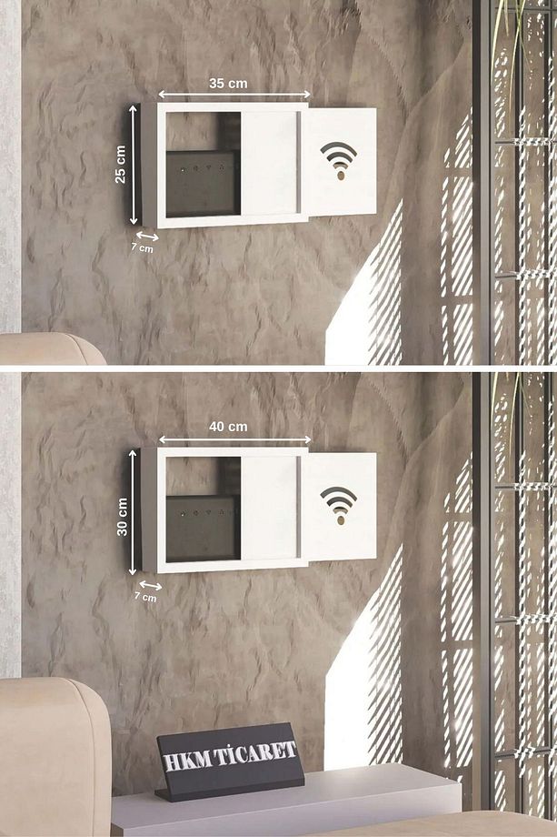 30x40x10 Cm Veya 25x35x7 Cm Duvar Asılabilir Sigorta Ve Modem-wifi Saklama Kutusu! Saklama Kutusu - 3