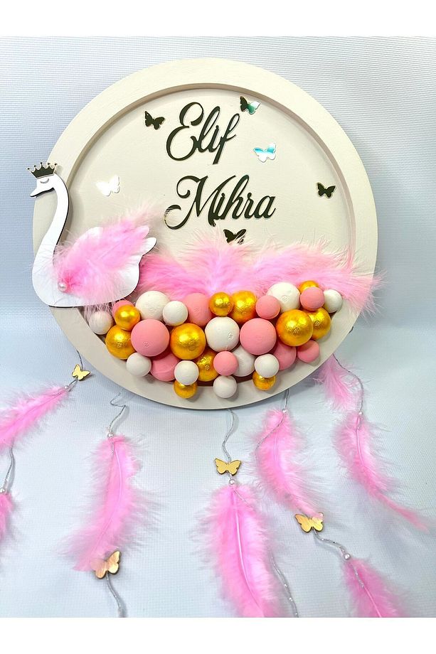 İSİMLİ KIZ BEBEK BUBBLE KAPI SÜSÜ-HASTANE ODASI BEBEK KAPI SÜSÜ - 1
