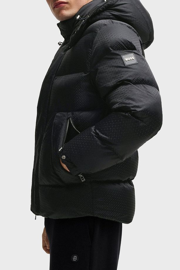 Logolu Regular Fit Çıkarılabilir Kapüşonlu Şişme Mont Erkek MONT 50525364 001 - 5