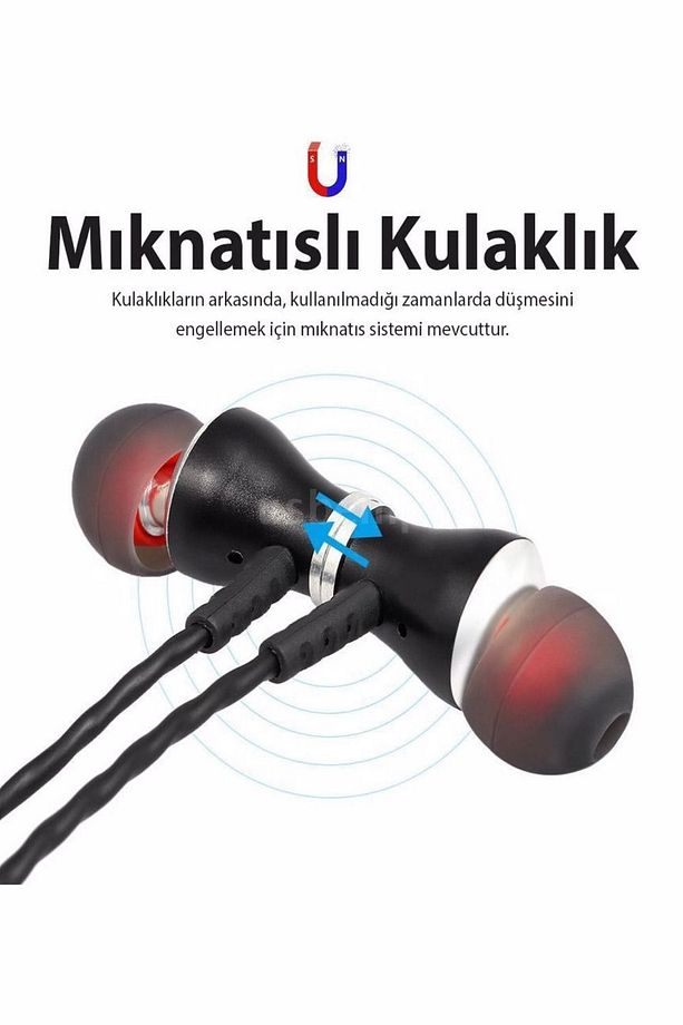 MS-T5 Hafıza Kartı Takılabilir Metal Bluetooth Kulak Içi Kulaklık Efsane Ses - 6