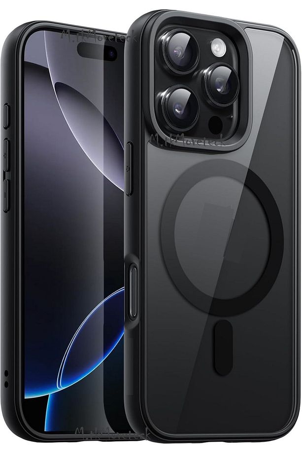 İphone 16 Pro Max Kılıf Krom Mika Magsafe Arkası Şeffaf Hassas Butonlu Mat Yumuşak Renkli Kenarlı - 1