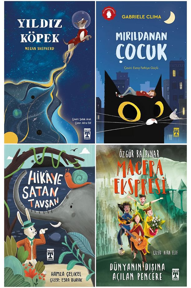 4. 5. 6. Sınıf Okuma Kitapları 4'lü Set/Yıldız Köpek-Mırıldanan Çocuk-Hikaye Satan Tavşan-Macera Eks - 1