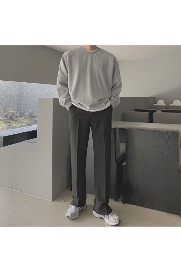 سويت شيرت مدمج برقبة دائرية - 3 خيوط مرتفعة - 2