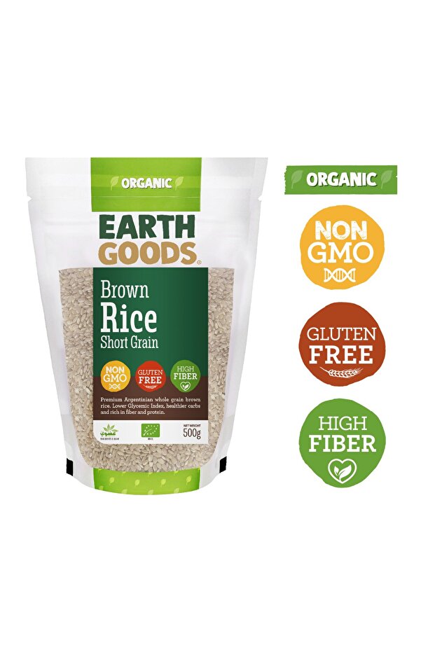 Organic Short Grain Brown Rice GF 500g