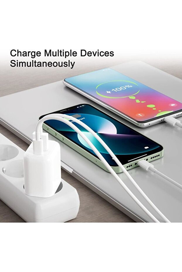 Hızlı şarj USB Type-A USB Type-C Apple Uyumlu Qc-50 Hızlı 3.0A 15W USB Lightning Quick Şarj Aleti - 2