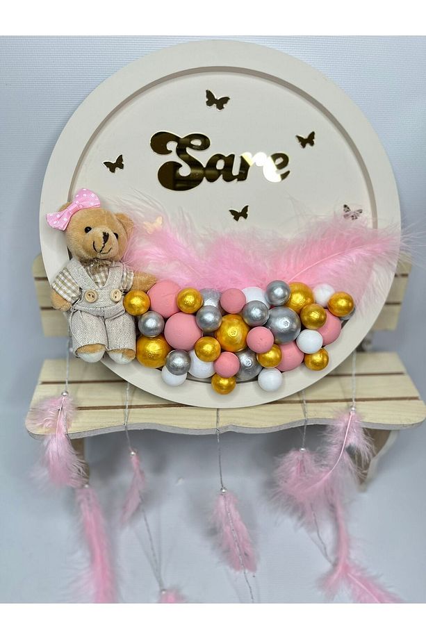 İSİMLİ KIZ BEBEK BUBBLE KAPI SÜSÜ-HASTANE ODASI BEBEK KAPI SÜSÜ - 3