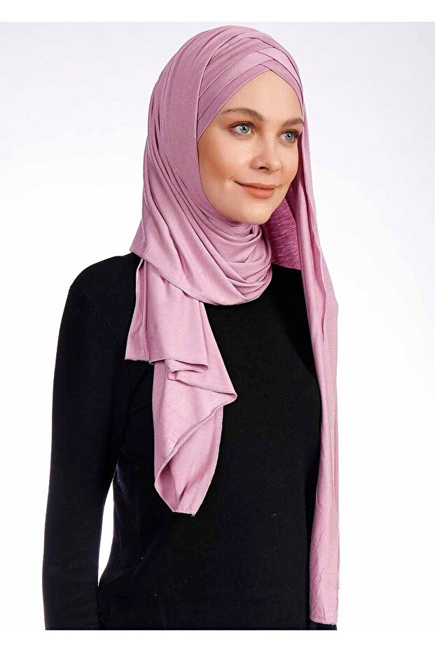 3X Comfortable Cross Lycra Shawl - St 059 Lilac - 2