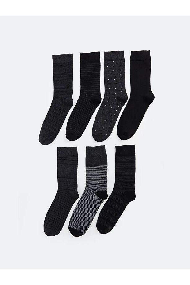 LCW ACCESSORIES Desenli Erkek Soket Çorap 7'li - 1