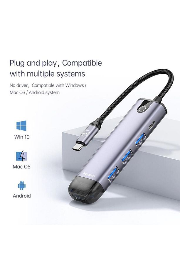 Hu-7750 5in1 Type-c To Hdmi Usb Pd Hub Çoklayıcı Adaptör - 3