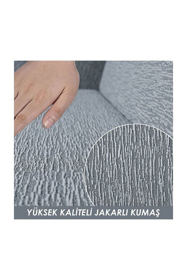 jakarlı koltuk örtüsü 3+3+1+1, kaymaz tabal koltuk örtüsü takımı, çekyat ve koltuk kılıfı takımı - 3