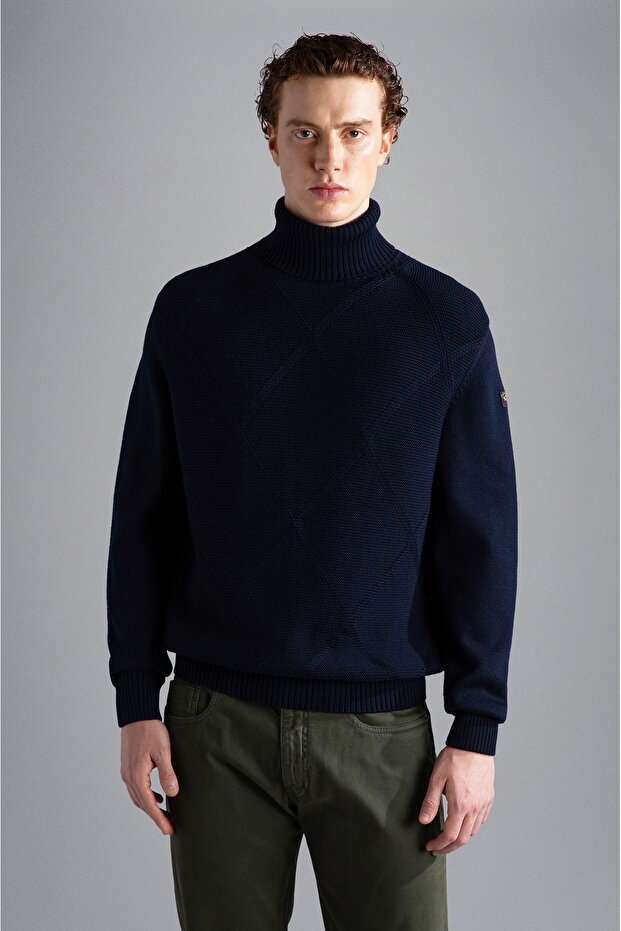 MEN'S WOOLLEN TURTLENECK - 1