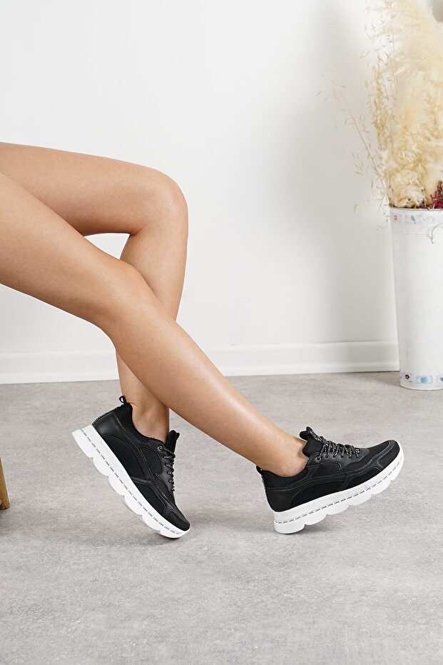 Siyah - Kadın Sneaker TS1075 - 3