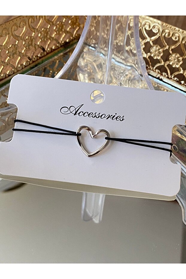 Adjustable Ring and Heart String Bracelet - 1