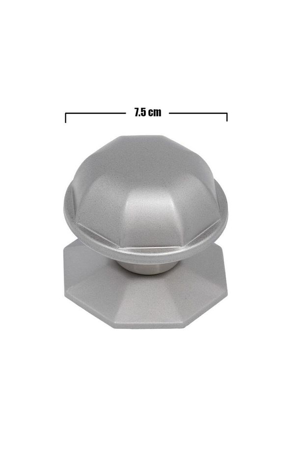 Kristal Kapı Tokmağı Topuzu Kapı Babası Kolu Saten Metal Tokmak - Kapı Kulpu - 2