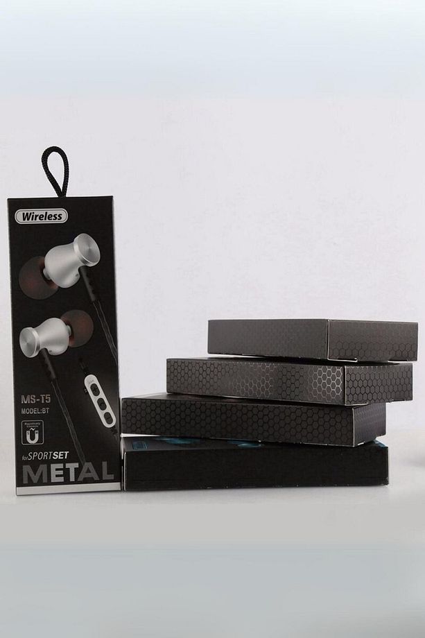 MS-T5 Hafıza Kartı Takılabilir Metal Bluetooth Kulak Içi Kulaklık Efsane Ses - 5