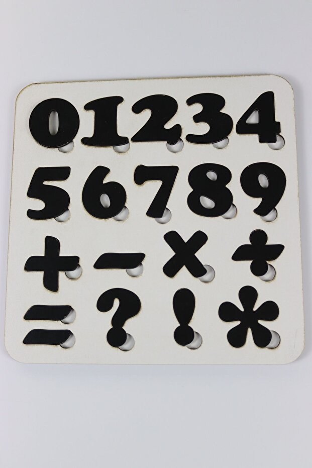Montessori, Wooden Number and Processing Cards Set (White)