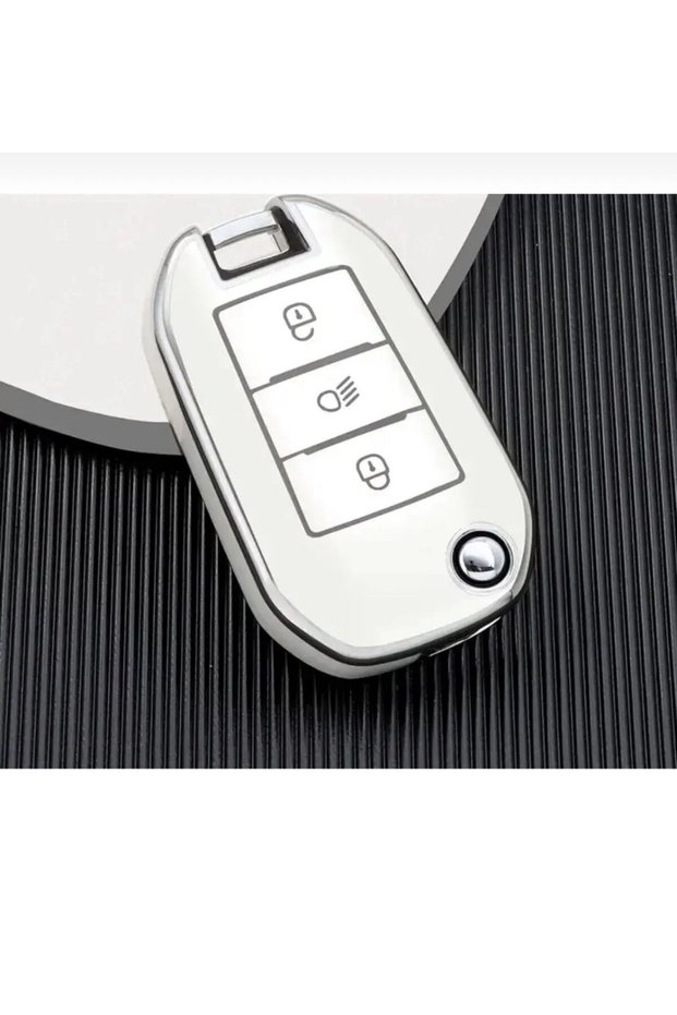 Peugeot 3008 208 308 508 Rifter Key Case Cover White Chrome 2. See the Picture Please