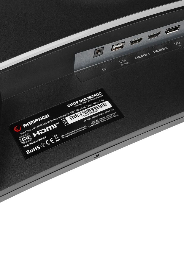 DROP DR32R240C 32 240Hz 1ms CSOT VA FHD Freesync HDR RGB PC Curved Oyuncu Monitörü - 6
