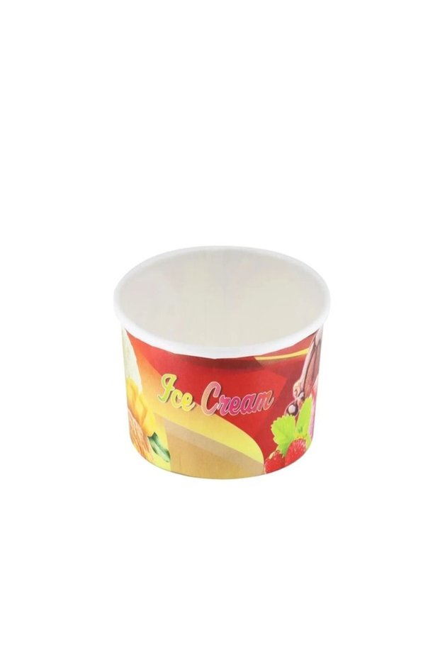 Cardboard Paper Ice Cream Bowl 100 Pieces 200 Cc