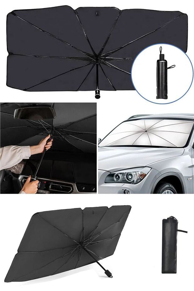 Foldable Sunshade Compatible with Renault Trafic - Windshield Umbrella Shade - 1