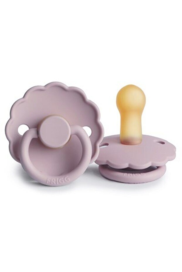 Daisy Rubber Pacifier - Soft Lilac 6-18 Months