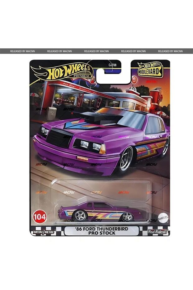 Premium'86 Ford Thunderbird Pro Model Car Diecast Car Toy Car Metal Car