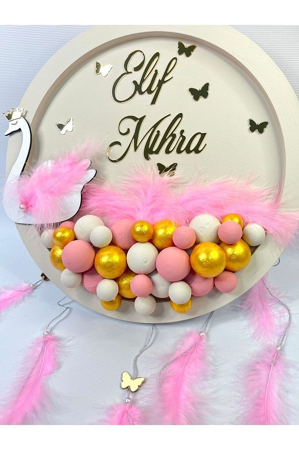 İSİMLİ KIZ BEBEK BUBBLE KAPI SÜSÜ-HASTANE ODASI BEBEK KAPI SÜSÜ - 6