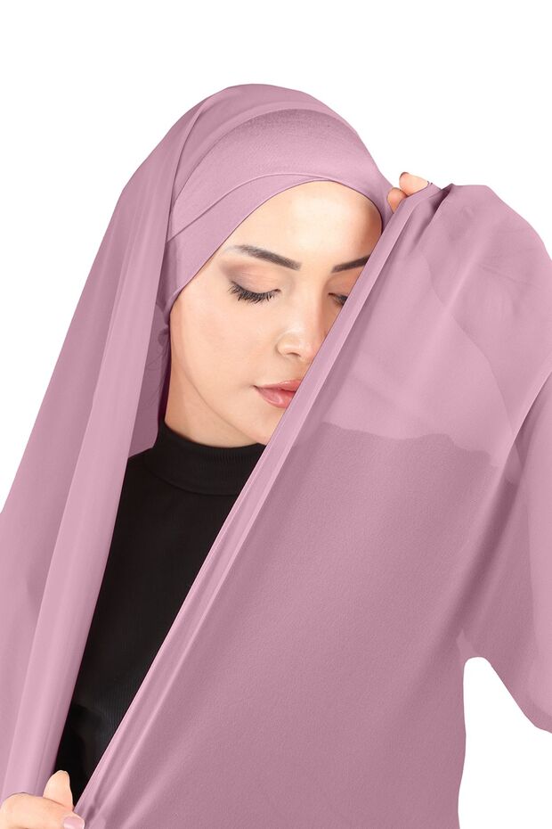 شال حجاب شيفون متقاطع - ST 392 ( 2939246 )