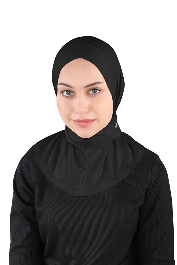 Viscose Fabric Scarf Crossed Lycra Shawl - St329 Black (7832901)