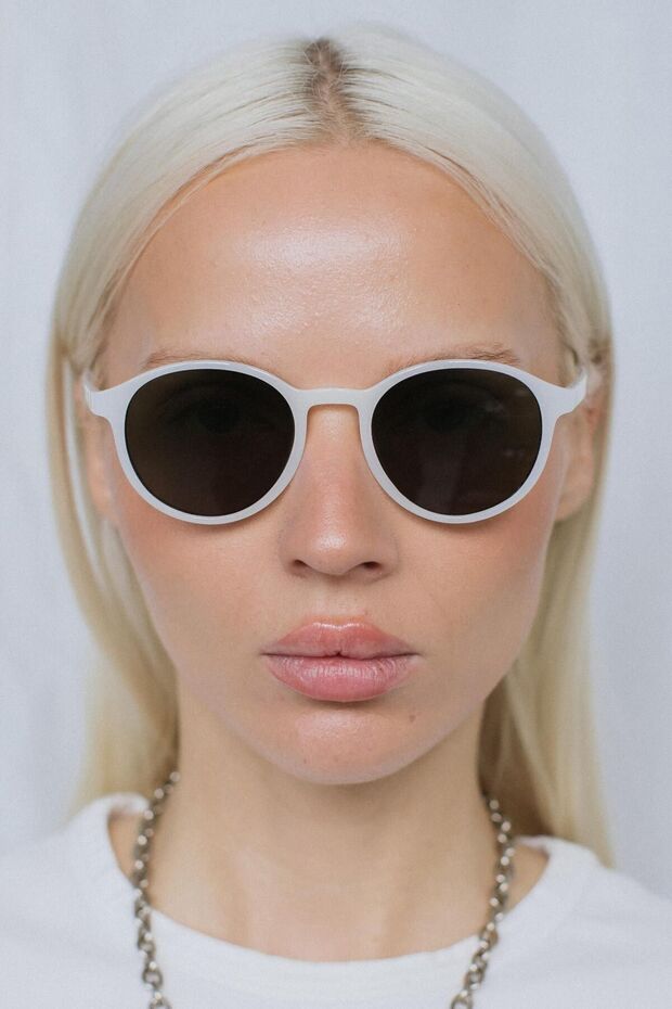 Smith White Green Sunglasses