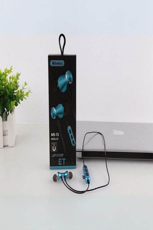 MS-T5 Hafıza Kartı Takılabilir Metal Bluetooth Kulak Içi Kulaklık Efsane Ses - 3