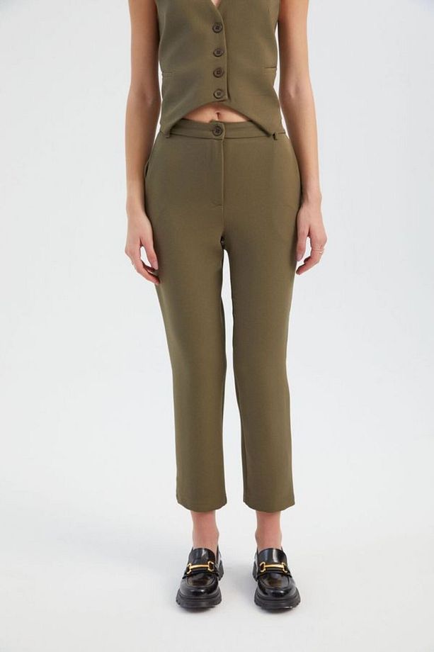 Yüksek Bel Slim Fit Pantolon - 3