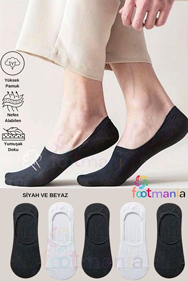 5''Pair Women's and Men's Flat Ballerina Socks Set with Silicone (Seamless Toe)