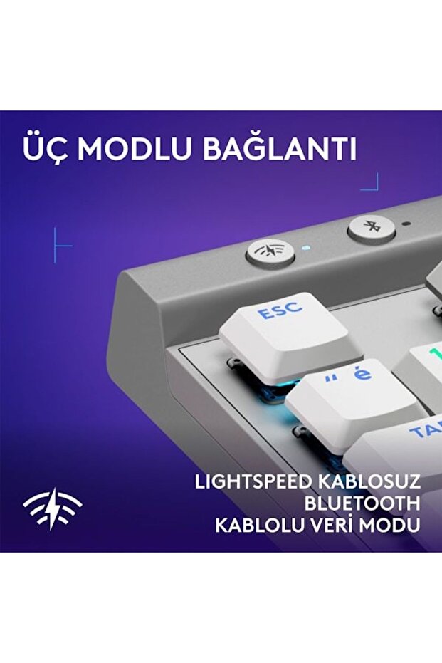G515 Lightspeed TKL Tactile Switch İngilizce RGB Kablosuz Gaming Klavye (920-012539) - 3