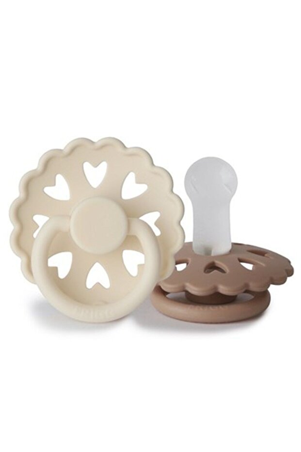Fairytale Double Silicone Pacifier - Cream/Satin 6-18 Months