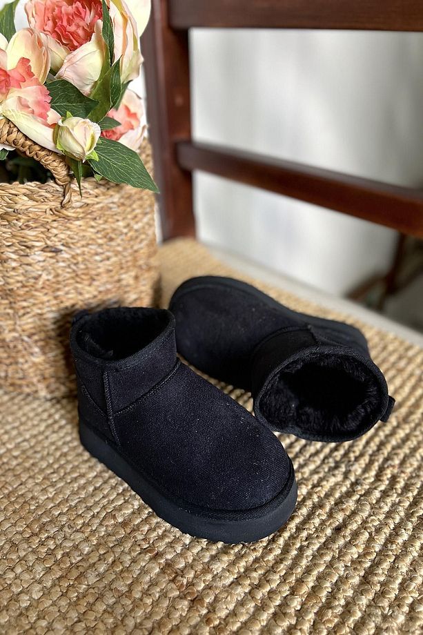 Kadın Süet Yarım Bot İçi Kürklü Bot & Bootie TS1146 - 6