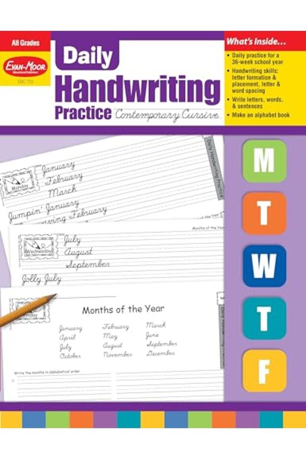 Daily Handwriting Practice Contemporary Cursive Kindergarten Grade 6 Teacher Edition