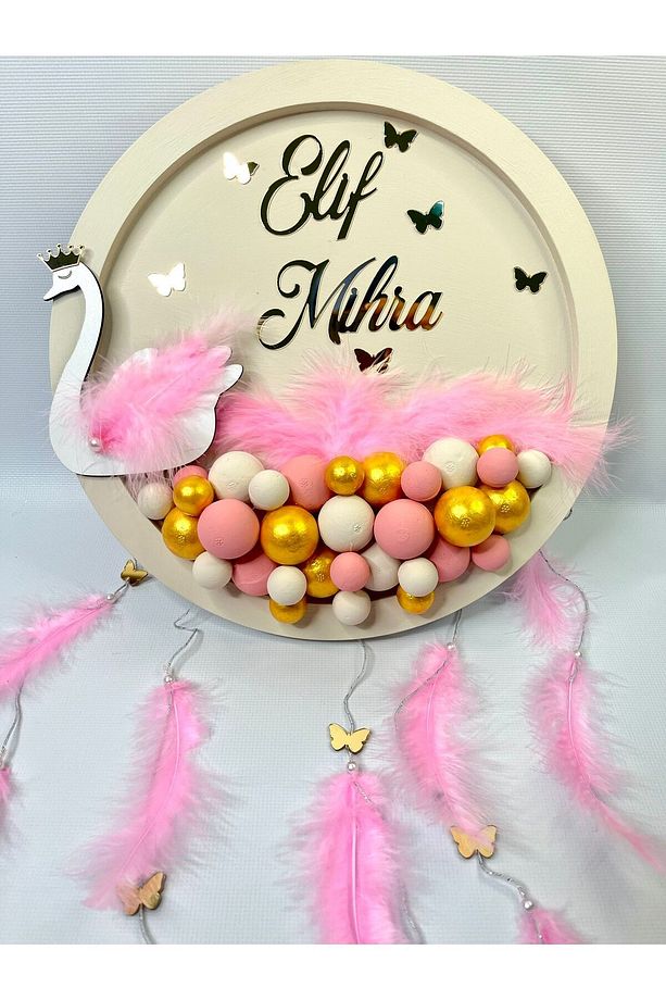 İSİMLİ KIZ BEBEK BUBBLE KAPI SÜSÜ-HASTANE ODASI BEBEK KAPI SÜSÜ - 3