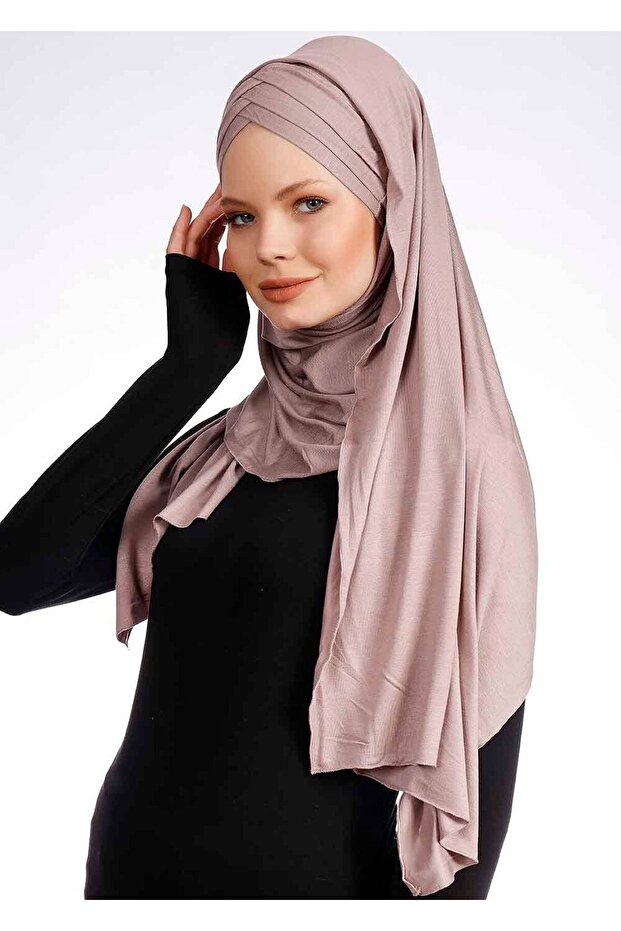 3 Layered Crossed Hijab Shawl - St 059 - 3