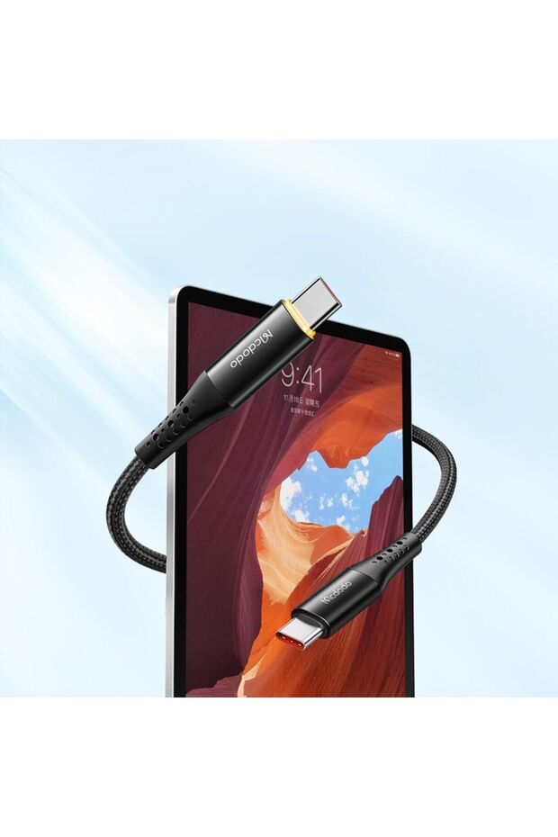 CA-3460 100W USB-C - USB-C ŞARJ VE DATA KABLOSU -1.2 M SİYAH - 4