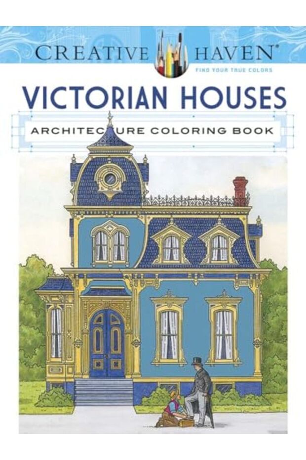 Creative Haven Victorian Houses Architecture Coloring Book