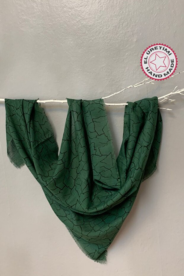 Green Süreyya 2663 Flamed Pigment Scarf