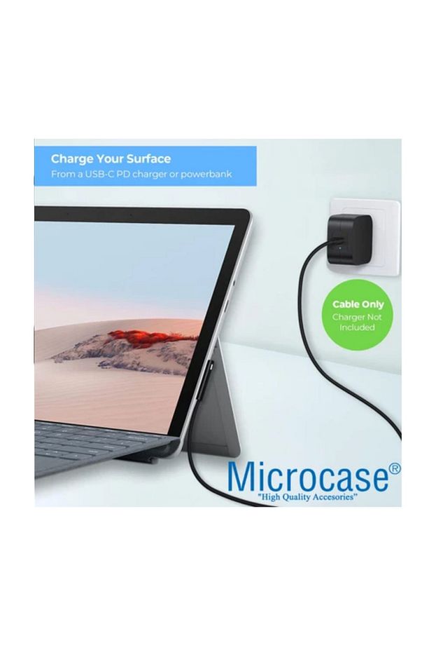 Surface Pro 3-4-5-6-7-8 uyumlu Type-C PD Manyetik Şarj Kablosu 150 cm - AL4145 - 4