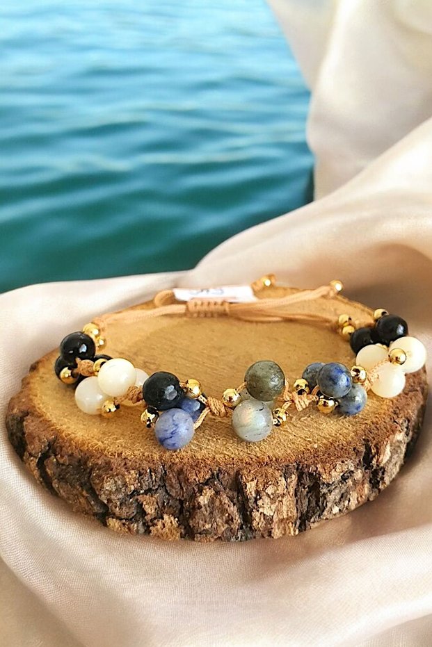Sagittarius Zodiac Sign Handcrafted Elegant Women's Natural Stone Bracelet 6 mm (Gift, Birthday, Special Day)