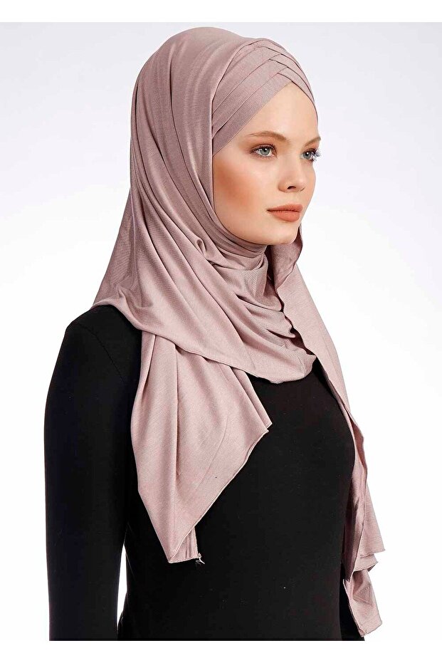 3 Layered Crossed Hijab Shawl - St 059 - 2